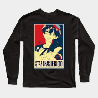 Staz the Vampire Boss Blood Anime Tribute Tee Long Sleeve T-Shirt